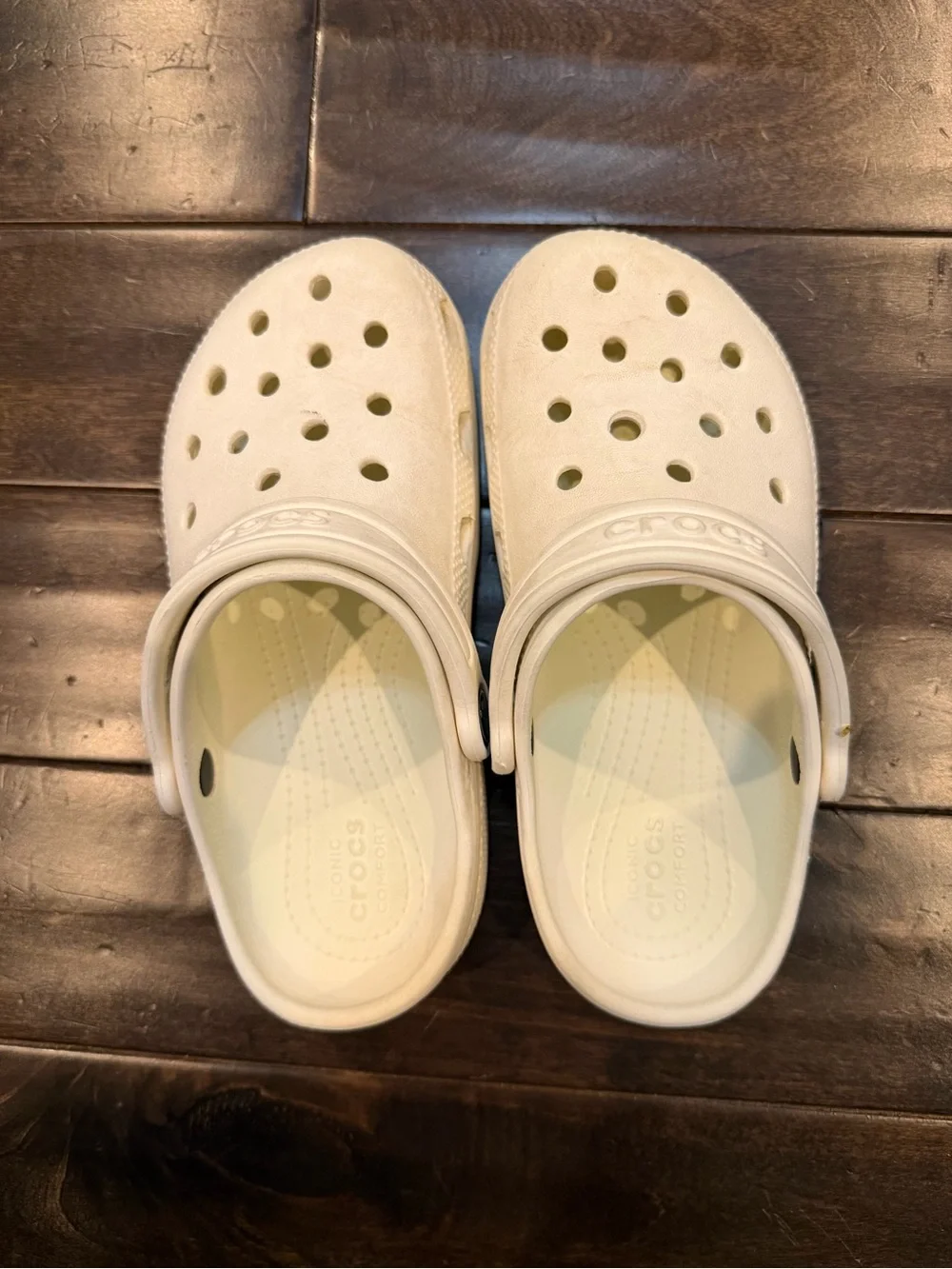 CROCS Kids Classic Ivory/White Foam Clogs